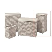 Athena Apartment Hamper Color: White