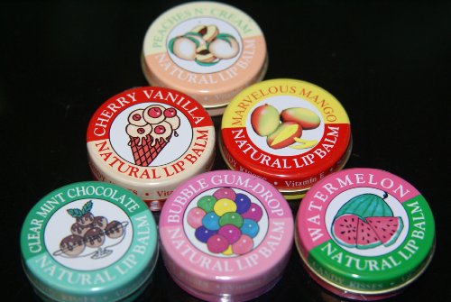 Candy Kisses Flavored Lip Balm 6pc