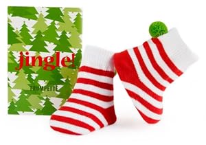 Trumpette Jingle Christmas Socks, Red/White, 0-12 Months