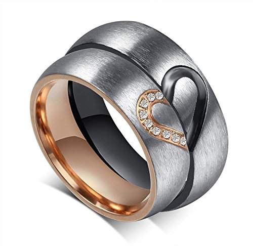 Aegean Jewelry Titanium Couple Fashion Wedding Band Ring 