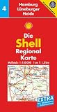 Shell Regionalkarte Deutschland 04. Hamburg, L�neburger Heide 1 : 150 000: Mit Ortsverzeichnis und St�dtef�hrer. GPS-geeignet - 