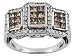 10KT WG 1.50CTW WHITE DIAMOND AND CHAMPAGNE DIAMOND RING
