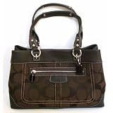 Authentic Coach Penelope Signature Shopper Satshel Tote Bag 14422 Brown Brown