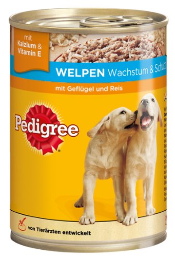 Pedigree Classic Dose Junior mit Geflügel und Reis 12x400g