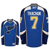 TKACHUK #7 St Louis Blues RBK Premier NHL Hockey Jersey by Reebok (NHLPA Certified Custom Sewn Authentic Twill)