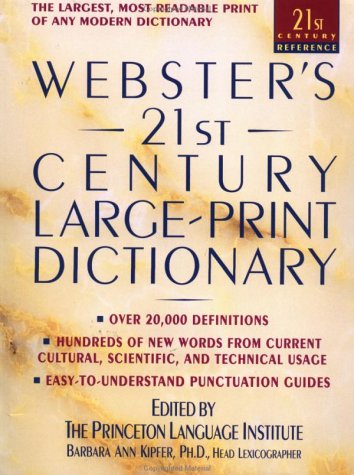 Webster's 21st Century Large Print Dictionary (21st Century Reference) under Large Print in The Books Store