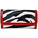 Red Zebra Print Clutch Wallet with Checkbook Holder