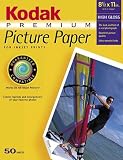 Kodak 1096023 Premium Picture Paper (8.5x11, 50 Sheets)