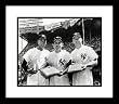 Yogi Berra New York Yankees MLB Framed 8x10 Photograph with Joe DiMaggio and Mickey Mantle