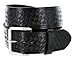 Men's Basketweave 1.75 Inch Wide Genuine One Piece Leather Utility Uniform Work Belt