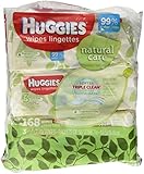 Huggies Natural Care Fragrance Free Soft Pack Wipes - 3 packs of 56 sheets each; 168ct. total