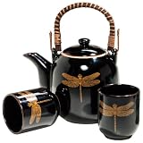 Black Dragonfly Tea Set