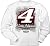 Kevin Harvick NASCAR #4-Budweiser Flameout Long Sleeve T-Shirt-White
