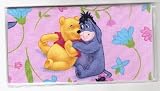 Checkbook Cover Made with Disney Eeyore Winnie the Pooh Pink Flower Fabric