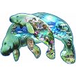 Manatees Shaped Jigsaw Puzzle by Dennis Rogers 1000pc