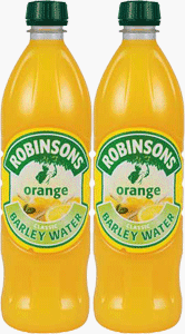 Robinson's Orange Barley Water, 1Liter Bottle 2 Pack