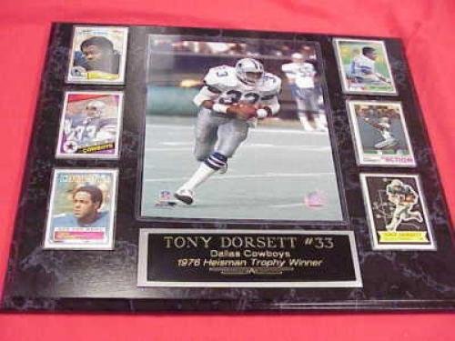 Tony Dorsett 6 Card Collector Plaque