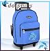 DOLPHIN Rolling Blue Backpack Dolphins - Wheeled Travel or School Carry-On Trolley Travel Bags with Wheels - Best Quality-