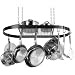Range Kleen Wrought Iron Oval Hanging Pot Rack - Black
