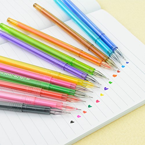 Outop 12 Colors Cartoon Fresh Star Diamond Color Gel Pen