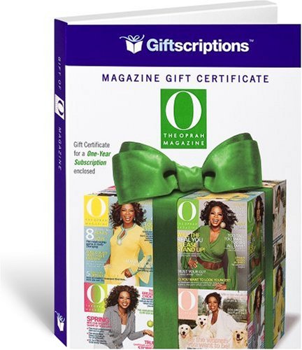 Giftscriptions Magazine Gift Certificate: O, The Oprah Magazine eOnLineBuying Specializes in Discount Gift Certificates