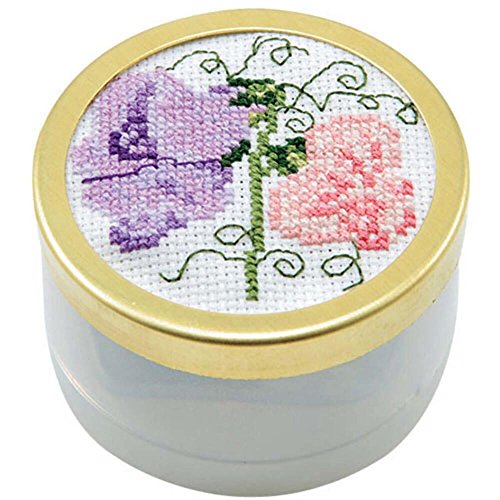 Herrschners April Sweet Pea Music Box Counted Cross-Stitch Kit