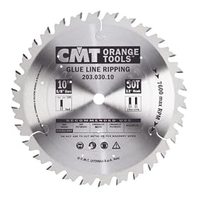 CMT 203.030.10 10" x 30 Tooth, .126 Kerf, 5/8" Bore Table Saw Glue Line Ripping Blade