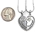 SoulBreezeCollection Best Friends Forever BFF Heart Necklace Pendant Charm Rhinestone Engraved Letters