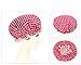Shintop Waterproof Shower Cap Adult Resizable Double Layer Environmental Bath Hat Chiffon+EVA Rose Dot (Rose)