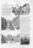 INNER TOWN VIENNA Antique Print 1894 AUSTRIA 4pp