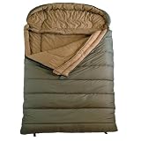 TETON Sports Mammoth Queen Size Flannel Lined Sleeping Bag (94" x 62", Green)