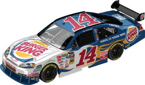 NASCAR Tony Stewart #14 Chevy Impala SS Burger King 1/64 Scale Diecast Hood Open Car 2010 Only 2500 Made