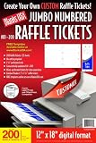 Blanks/USA Pre-Cut Jumbo Numbered Raffle Tickets (TKX02FMWH)