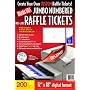 Blanks/USA Pre-Cut Jumbo Numbered Raffle Tickets (TKX02FMWH)