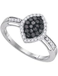 0.33CTW BLACK DIAMOND FASHION RING