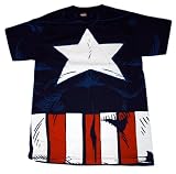  : TS391 Captain America Costume T-Shirt Marvel