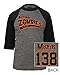 RockWaresUSA Misfits Astro Zombies Raglan Baseball T-Shirt Grey