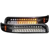 Anzo USA 511055 Chevrolet Silverado Black LED w Parking Light Assembly /Amber Reflectors - (Sold in Pairs)
