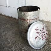 Drum Stoolcan シルバー （ドラム缶スツール） ふた付きでおしゃれなゴミ箱 容量約24L