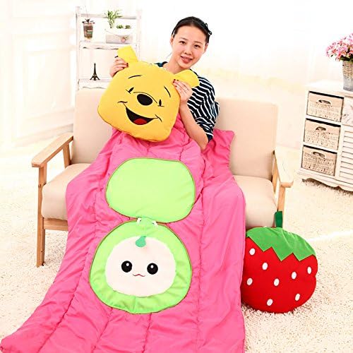 Eucute® Dual-use Soft Cartoon Home Textile Foldable Air Conditioning Quilt Open As a 95*145cm Quilt Folding As a 40*40cm Decorative Home and Office Pillow Cushion (Qizai)