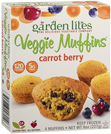 Garden Lites Carrot Berry Veggie Muffin, 8 Ounce -- 8 per case.