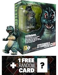 Toy: Little Godzilla Action Figure + Crystal Set: S.H. MonsterArts x Godzilla Series + 1 FREE Official Japanese Classic Godzilla Trading Card Bundle - Bandai