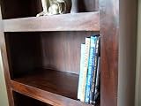 Homescapes Dakota Range Tall 90 cm Wide Bookcase - 100% solid Mango Hardwood - 90x30x204 cm - No Assembly Required