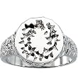 14K White Gold Crown of Thorns Ring