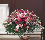 Teleflora's Delicate Pink Casket Spray