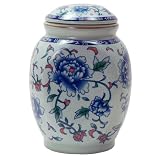 Flower Charms Tea Canister Blue