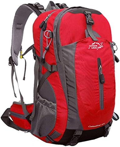 Donyan Outdoor Waterproof Mountain Hiking Backpack Large Volume 9.4*5.9*17.7" Red
