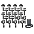 Intermatic LX58720P Malibu Lawn Light Combo Kit with 14 Tier Lights, Six FloodLights and 80-Watt Power Pack, Black