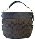Authentic Coach Large Zoe Handbag - Brown Signature Leather Hobo Bag 12674 $398