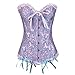 AZONT Women's Emboridery Corset Bustier Waist Trainer Cincher Body Shaper Vest